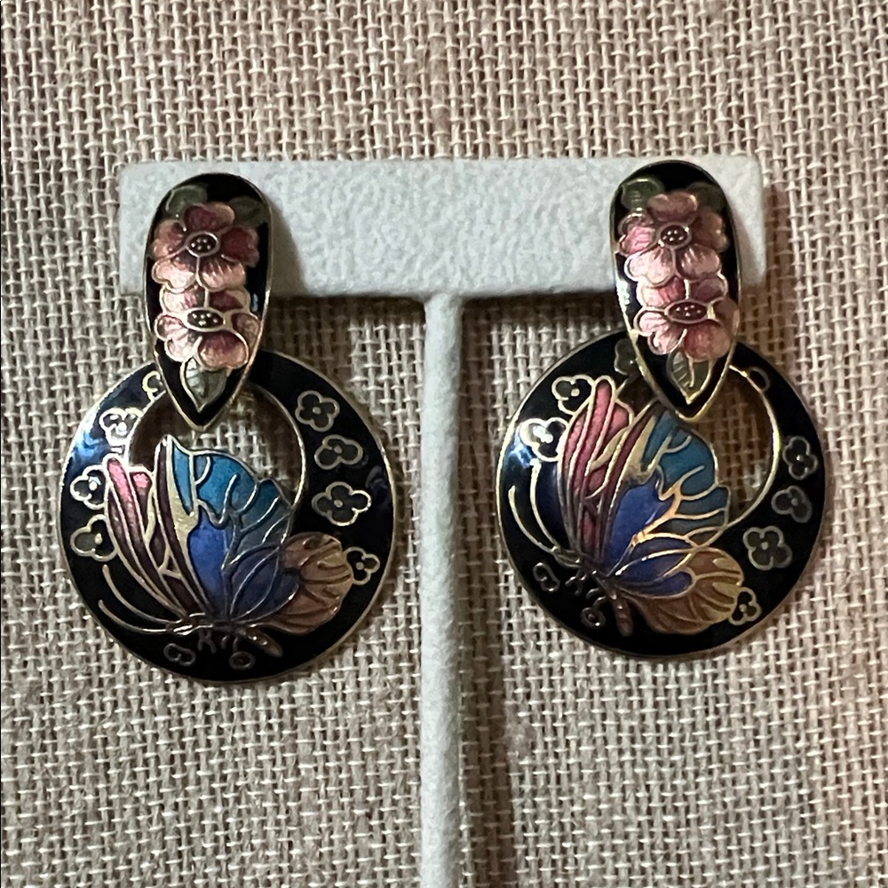 Artistic Floral Drop Earrings